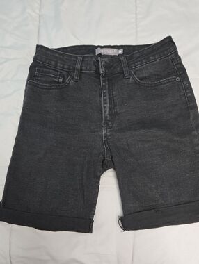 Just USA Black High-Rise Denim Shorts